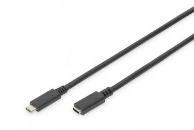 Assmann-DIGITUS USB Type-C hosszabbítókábel, C típusú - C típusú - AK-300210-015-S
