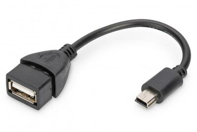 Assmann-DIGITUS USB type mini B - A adapter/konverter, OTG - AK-300310-002-S