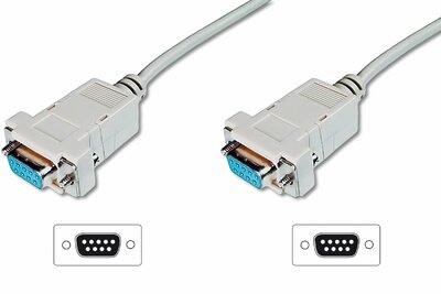 Assmann-Digitus AK-610100-030-E soros kábel Bézs 3 M DB-9 - AK-610100-030-E