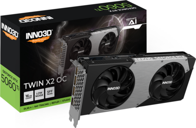 Inno3D RTX5060TI - 16GB TWIN X2 OC - N506T2-16D7X-191073N