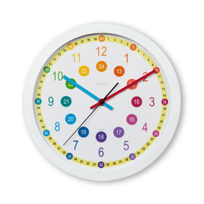 Hama - SAL 30cm színes gyerek falióra - 00222203