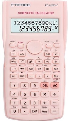 CTIFREE - FC-82MS-C PINK rózsaszín tudományos számológép, 80x155mm