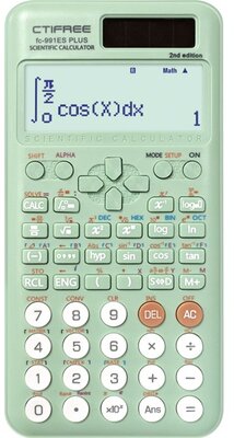 CTIFREE - FC-991 ES PLUS 2nd ZÖLD tudományos számológép, 77x161mm, dual power