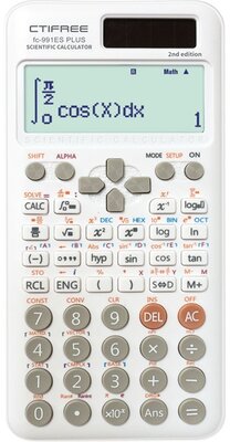 CTIFREE - FC-991 ES PLUS 2nd FEHÉR tudományos számológép, 77x161mm, dual power
