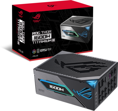 Asus - ROG THOR 1600W Titanium III tápegység 80+ Titanium ATX 3.1 - ROG-THOR-1600T3-GAMING