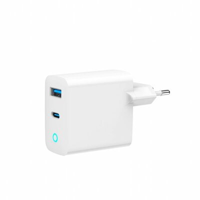 Gembird - 2-Port 65W USB Fast Charger White - TA-UC-PDQC65L-W-01