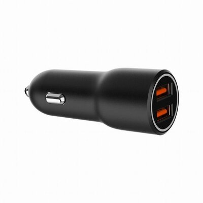 Gembird - 2-port USB Car Fast Charger Black - TA-UC-A2QC36-CAR-01