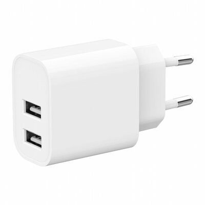 Gembird - 2-Port Universal USB Charger White - TA-UC-2A12-01