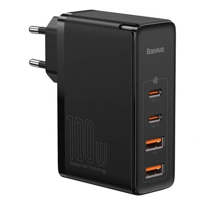 Baseus - CCGAN2P-L01 GaN2 Pro 100W 2xUSB/2xUSB C fekete töltő