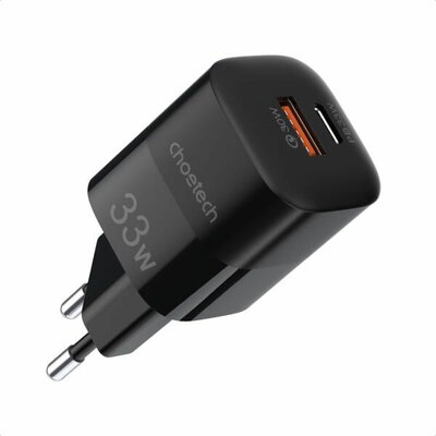 Choetech - PD5006B PD33W Type-C + USB EU Wall Charger Black