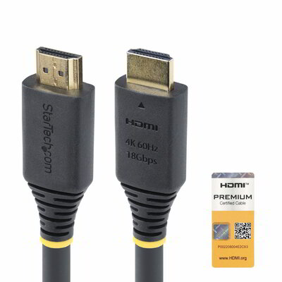 Startech - 5 m-es (16,4 láb) prémium, tanúsított, nagy sebességű HDMI-kábel - HDMI2-CABLE-4K60-5M