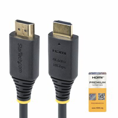 Startech - 1,5 m-es (4,9 láb) prémium, tanúsított, nagy sebességű HDMI-kábel - HDMI2CABLE-4K60-150C