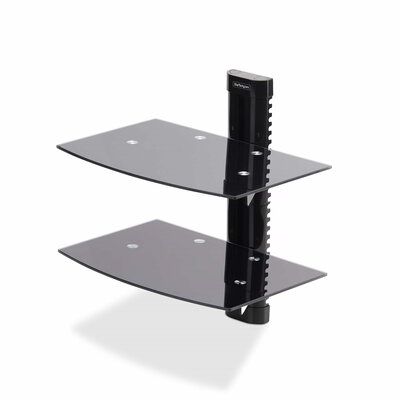 Startech - Kettős, lebegő, falra szerelhető AV-polcok - 2B-WALL-MOUNT-SHELF