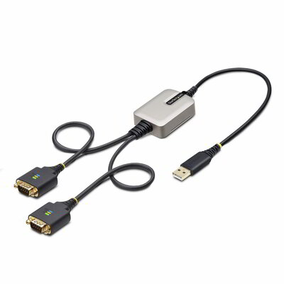 Startech - 60 cm-es (2 láb) 2 portos USB - soros átalakítókábel - 2P1FFC-USB-SERIAL