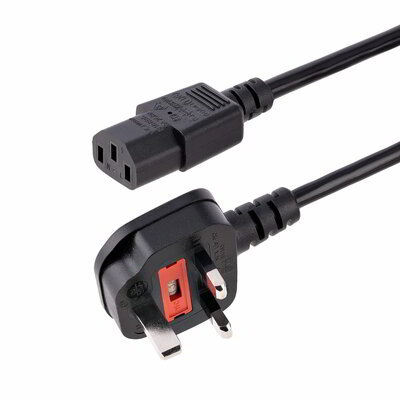 Startech - 1 m-es (3 láb) brit számítógép tápkábel, BS 1363 - C13 - BS13U-1M-POWER-LEAD