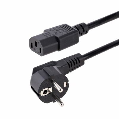 Startech - 3 m (10 láb) számítógép tápkábel, 18 AWG, EU Schuko - C13 tápkábel - 713E-3M-POWER-CORD