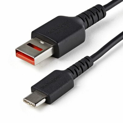 Startech - 1 m-es (3 láb) biztonságos töltőkábel - USB-A - USB-C adatblokkoló - USBSCHAC1M