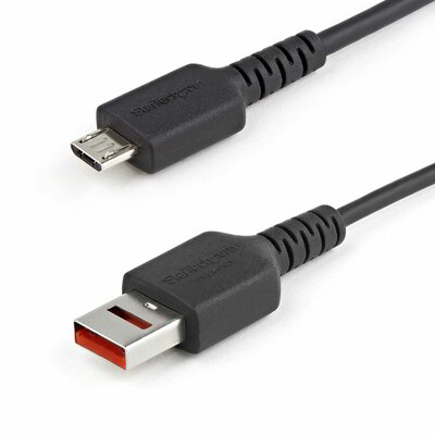 Startech - 1 m-es biztonságos töltőkábel - USB-A - Micro USB adatblokkoló kábel - USBSCHAU1M