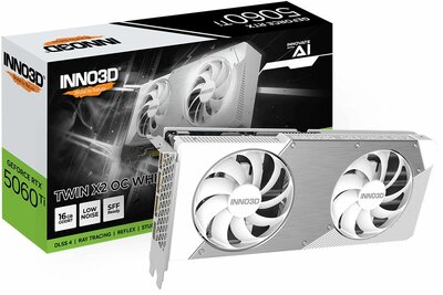 Inno3D RTX5060TI - 16GB TWIN X2 OC WHITE - N506T2-16D7X-191073W