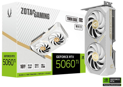Zotac RTX5060TI - 16GB Twin Edge OC White Edition - ZT-B50620Q-10M