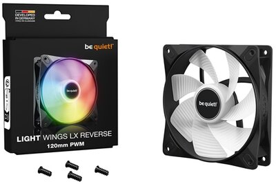 Be Quiet! - LIGHT WINGS LX 120mm PWM Reverse - Fekete - BL132