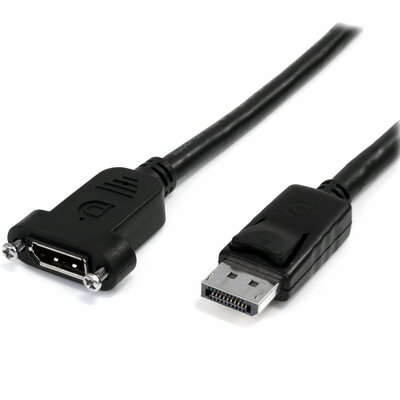 Startech - 91 cm-es (3 láb) panelre szerelhető DisplayPort kábel - DPPNLFM3PW