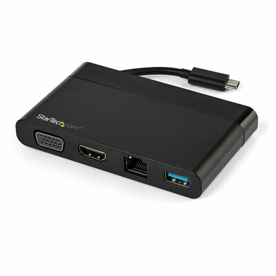 Startech - USB C többportos adapter HDMI, VGA, Gigabit Ethernet és USB 3.0 csatlakozókkal - DKT30CHVCM