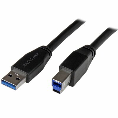 Startech - 10m Aktív USB 3.0 (5Gbps) USB-A - USB-B kábel - USB3SAB10M
