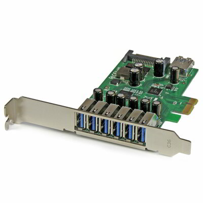 Startech - 7 portos PCI Express USB 3.0 kártya - PEXUSB3S7