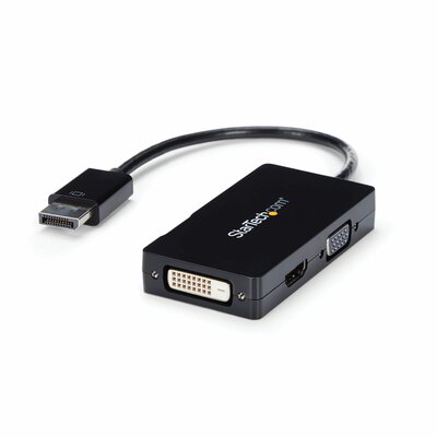 Startech - Utazó A/V adapter: 3 az 1-ben DisplayPort - VGA DVI vagy HDMI átalakító - DP2VGDVHD