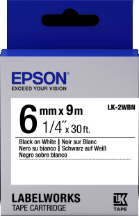 Epson - TAPE LK-2WBN STD BLK-/WHT 6/9