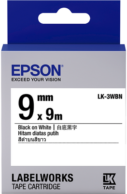 Epson - TAPE LK-3WBN STD BLK-/WHT 9/9