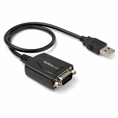 Startech - 30 cm-es (1 láb) 1 portos professzionális USB-soros adapterkábel COM-rögzítéssel, USB-RS232 adapter - TAA - ICUSB2321X
