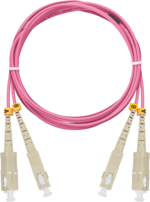 NIKOMAX Optikai patch kábel SC - SC, MM 50/125, duplex, 2m, magenta - NMF-PC2M4C2-SCU-SCU-002