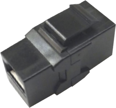 NIKOMAX Toldó, Coupler RJ45-RJ45, CAT6, fekete - NMC-KJUE55C-ST-BK