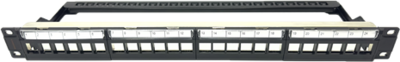NIKOMAX Patch panel STP, Keystone, 24 portos, 1U - NMC-RP24S-BLANK-ST-1U-BK