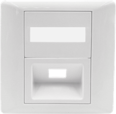 NIKOMAX Fali aljzat kerettel, Optikai, 86x86mm, SC Simplex/LC Duplex, fehér - NMF-PL86X86-1PASCS-WT