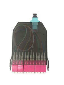 NIKOMAX Optikai kazetta modul, MTP/MTO cross, 12 port, LC/UPC, A polarizált, átlátszó