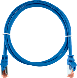 NIKOMAX - S/FTP CAT6a LSOH, 1m, kék - NMC-PC4SA55B-ES-010-C-BL