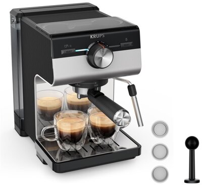 Krups - XP384E10 Authentic+ ezüst espresso kávéfőző
