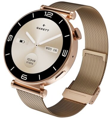 GARETT - Női Okosóra - Rose Gold Mesh acél