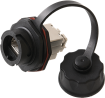 NIKOMAX Csatlakozó Dugó STP, CAT6, IP67, fekete - NMC-KJSE2-IS-BK