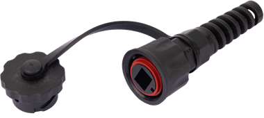 NIKOMAX Csatlakozó Dugó STP, CAT6e, IP67, fekete - NMC-RJ88RA50SE3-IS-BK