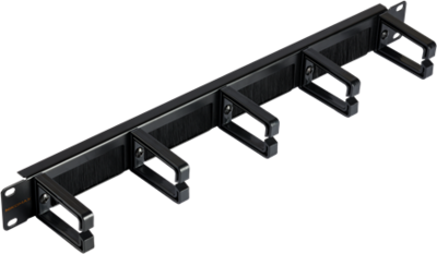 NIKOMAX Gyűrűs panel, 1U, 53 mm gyűrűmélységgel, kefés, fekete 2 db/csomag - NMC-OP530HB-1U-BK-2