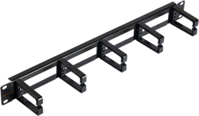 NIKOMAX Gyűrűs panel, 1U, 53 mm gyűrűmélységgel, fekete 2 db/csomag - NMC-OP530H-1U-BK-2