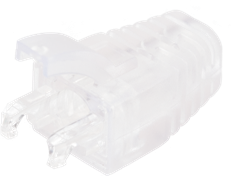 NIKOMAX Törésgátló RJ45, 6,5mm, CAT5e és Cat 6 UTP/STP kábelhez, 100 db-os csomag - NMC-RJBOOT65B-TR-100