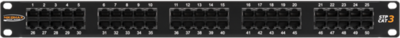 NIKOMAX Patch panel, 50port Cat3, 110/KRONE, fekete - NMC-RP50UC3-1U-BK