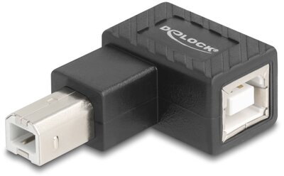 Delock USB 2.0 adapter B-típusú USB apa B-típusú USB anya 90 -ban balra hajlított