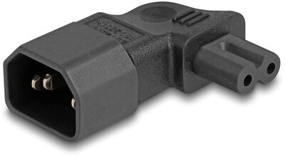 Delock Tápadapter IEC 60320 - C14 - C7, apa / anya, 2,5 A, 90 -ban hajlított