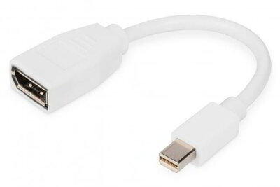 Assmann-DIGITUS DisplayPort adapterkábel, mini DP - DP - DB-340405-001-W
